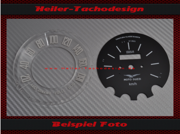 Tachoscheibe für Motoguzzi V7 700 Baujahr 1968 180 Kmh Italienisch