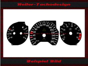 Tachoscheiben für Mercedes W208 W210 E Klasse E55 AMG 1998 280 Kmh