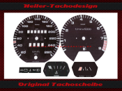 Tachoscheiben für VW Golf 2 GTI 16V Scirocco 2 GTX 16V Jetta 2 1986 von Motometer