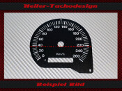 Nur Tachoscheibe Jaguar XJS 1991 bis1996 160 Mph zu 260 Kmh