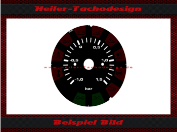 Uhr Scheibe Zifferblatt für Porsche 911 964 993 mit Ladedruck Anzeige RUF