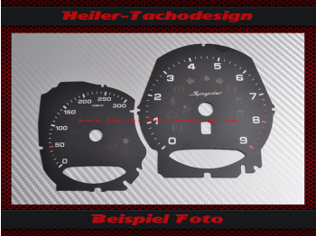 Tachoscheiben für Porsche Boxster 981 Cayman 718 Spyder 300 Kmh 9000 UPM