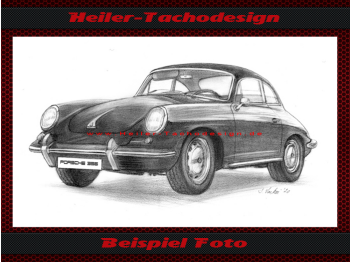 Bleistift Zeichnung Porsche 356