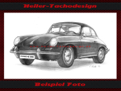 Bleistift Zeichnung DIN A3 für Porsche 356