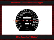 Tachoscheibe für Mercedes W126 560 SEC S Klasse 170...