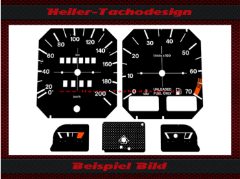 Speedometer Disc VW Golf 1 with Tachometer Mph to Kmh