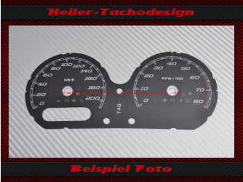 Tachoscheibe für Harley Davidson Street Glide FLHTX ab 2020 130 Mph zu 210 Kmh