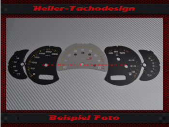 Tachoscheiben für Porsche 911 996 Facelift Schalter GT Design 320 Kmh