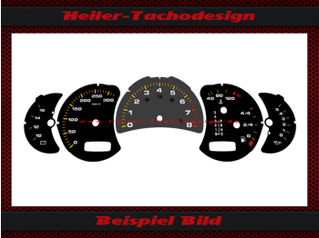 Tachoscheiben für Porsche 911 996 Facelift Tiptronic GT Design 320 Kmh