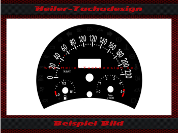 Tachoscheibe für VW Beetle Diesel 140 Mph zu 220 Kmh