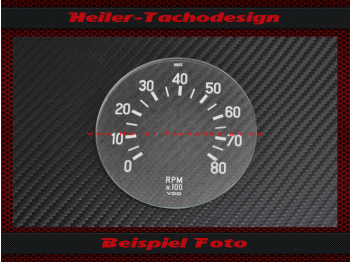 Tachometer Glass Hercules Wankel W 2000 1974 to 1979 without redden Area