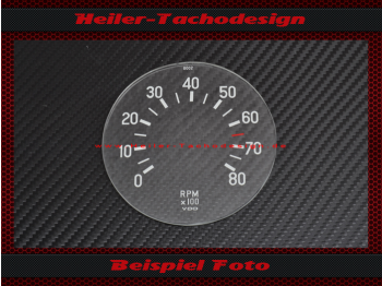 Drehzahlmesser Glas Hercules Wankel W 2000 1974 bis 1979 mit Roten Bereich - 1