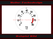 Tachometer Glass Hercules Wankel W 2000 1974 to 1979 with...