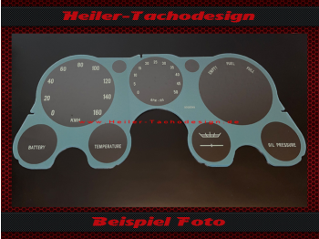 Tachoscheibe Tachoglas + Aufkleber für Chevrolet GMC C10 1967 bis 1972 100 Mph zu 160 Kmh 5000 UPM