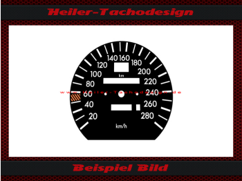 Tachoscheibe für Mercedes W126 AMG S Klasse 280 Kmh