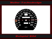 Tachoscheibe für Mercedes W126 AMG S Klasse 280 Kmh