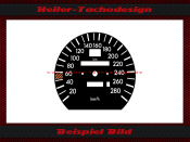 Tachoscheibe für Mercedes W126 AMG S Klasse 280 Kmh
