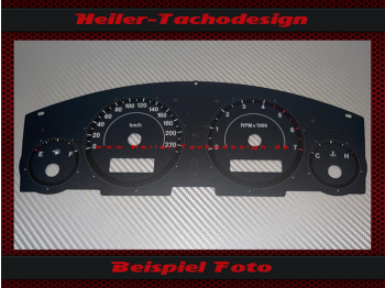 Tachoscheibe für Jeep Grand Cherokee MK3 3.0 CRD 2005 bis 2010 140 Mph zu 220 Kmh
