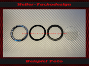 Set Chromring Frontring Tachoring Tacho 65 mm mit Rand,...