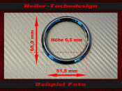 Set Chromring Frontring Tachoring Tacho 65 mm mit Rand,...