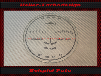 Oil Pressure Fuel Gauge Glass Disc for BMW 327 1937 to 1941