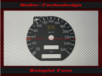 Nur Tachoscheibe für Mercedes W129 R129 1989 - 1995 160 Mph zu 260 Kmh
