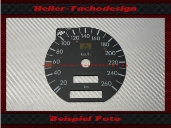 Tachoscheibe für Mercedes W129 R129 1989 bis1995 160 Mph zu 260 Kmh
