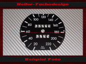 Speedometer Disc for BMW E10 02 Serie 1971 to 1975 220 Kmh