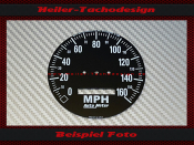 Tachoscheibe für Autometer 160 Mph Ø80 mm