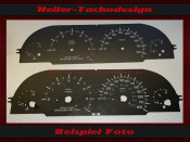Tachoscheibe für Chrysler Voyager 1996 bis 2000 120 Mph zu 200 Kmh 7000 UPM