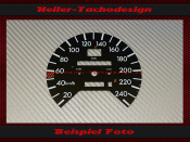 Tachoscheibe für Mercedes W126 S Klasse 240 Kmh...