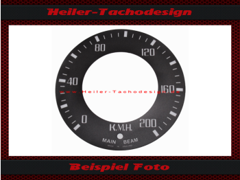 Speedometer Sticker for Triumph TR3 TR4 120 Mph to 200 Kmh