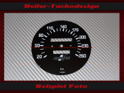 Tachoscheibe für BMW E21 3er 260 Kmh