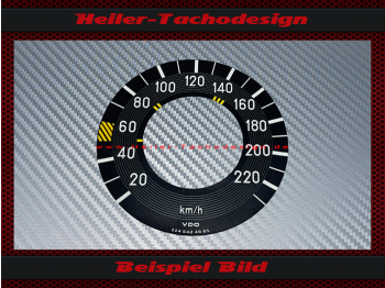 Speedometer Sticker for Mercedes W114 220 Kmh
