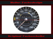 Speedometer Sticker for Mercedes W108 240 Kmh