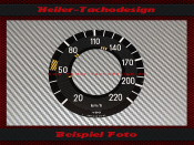 Speedometer Sticker for Mercedes W108 140 Mph to 220 Kmh