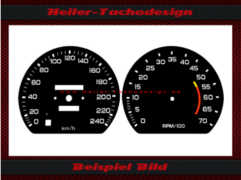 Speedometer sticker for Chevrolet Corvette C3 1978 to 1982 240 kmh