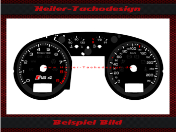 Tachoscheiben für Audi A4 B5 RS4 B7 Design nur mit Tachojustierung