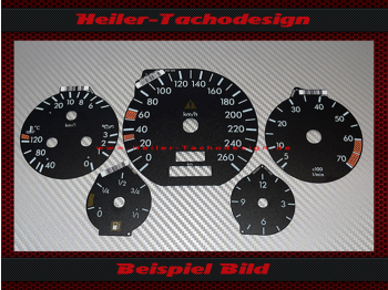 Tachoscheiben für Mercedes W140 S Klasse 260 Kmh 7 UPM