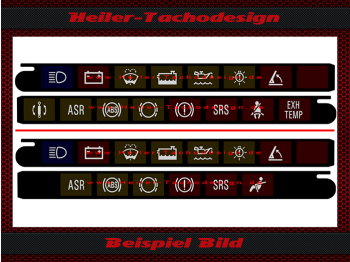 Tachosymbole Tacho Symbole Leisten für Mercedes W140 S Klasse