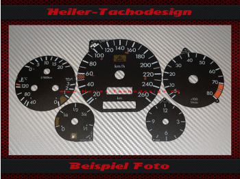 Speedometer Discs for Mercedes SL W129 R129 1989 bis1995 160 Mph to 260 Kmh 8 RPM
