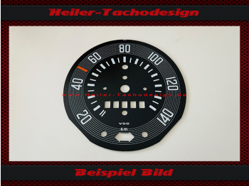 Tachoscheibe für VW Karmann 140 Kmh Form - 3