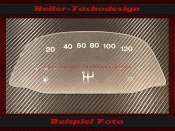 Tachoscheibe für Frontglas Citroen 2 CV Jaeger 120 Kmh