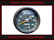 Speedometer Sticker for Yamaha XS 2 Model 1972 140 Mph to 220 Kmh