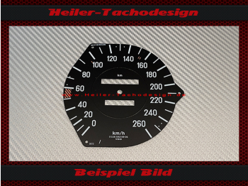 Tachoscheibe für Mercedes Benz W116 S Klasse 260 Kmh - 1