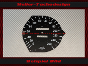 Tachoscheibe für Mercedes Benz W116 S Klasse 260 Kmh...