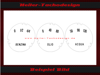 Speedometer Disc for Speedometer Glass Additional Instruments Innocenti Coupe OSI 1967