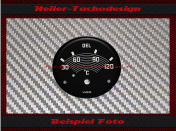 Zusatzinstrument Zifferblatt Öltemperatur für VW Bulli T1 VW Käfer VDO Ø 47 mm