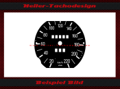 Speedometer Disc for BMW E10 02 Serie 1966 to 1971 220 Kmh