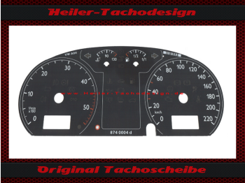 Speedometer disc for VW Polo 9N speedometer up to 220 tachometer up to 55 RPM